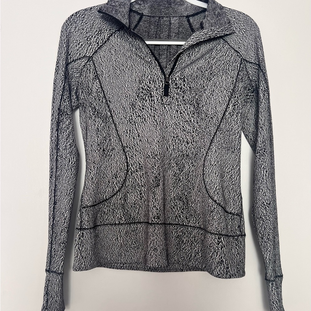 Lululemon Black & White Half Zip Pullover
